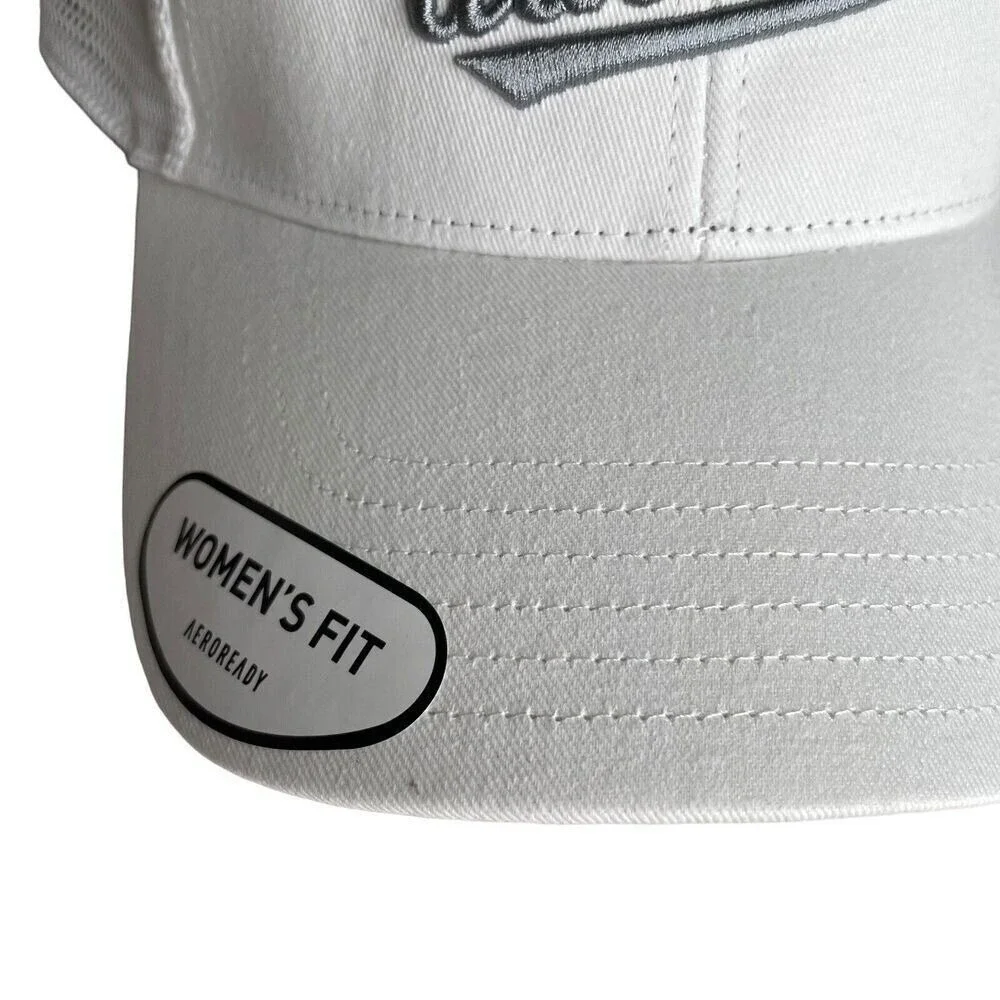 Adidas Women White Mesh Trucker Hat Aeroready Mesh Baseball Cap Golf tennis‎ NWT